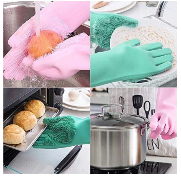Silicone Dish Washing Gloves (Multi-purpose)