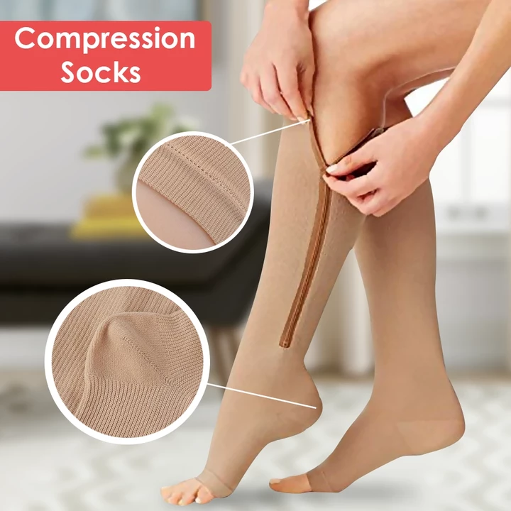 Zipper Leg Compression Socks